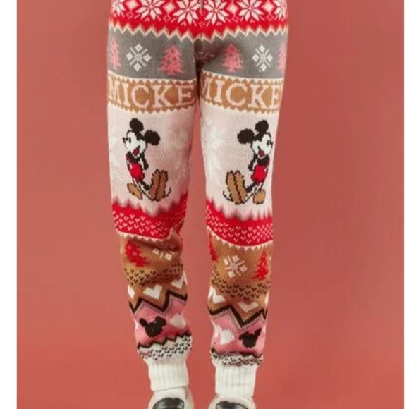 Forever 21 Disney Mickey Mouse Sweater-Knit Joggers BNWT! - Picture 1 of 4